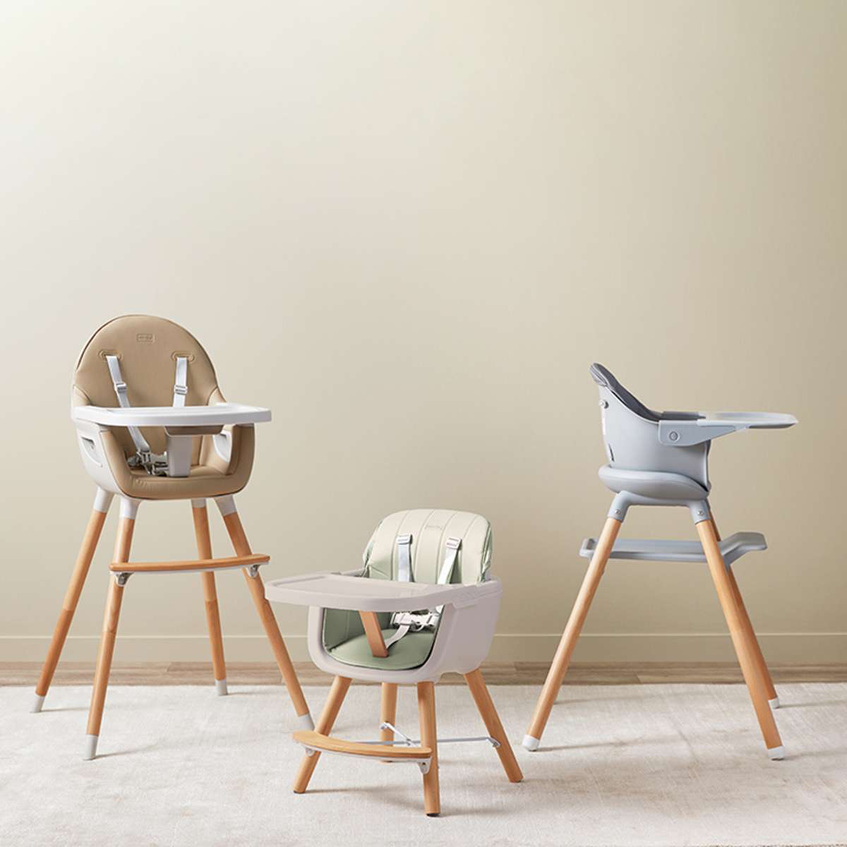 Jenson Natural Highchair - Grey