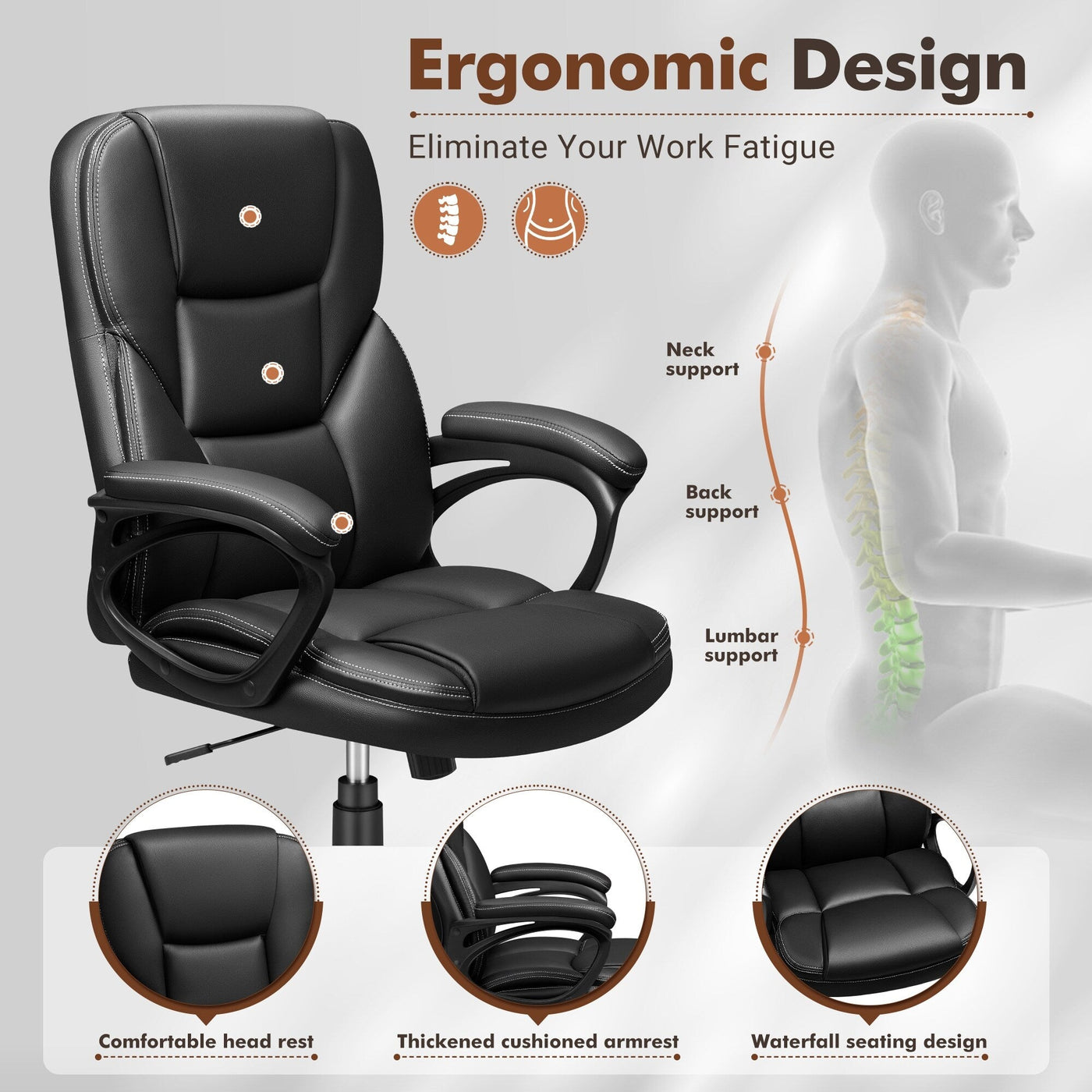 Homall Office Desk Chair High Back Executive Ergonomic Computer Chair