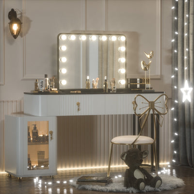 Keonjinn LED Makeup Hollywood Vanity Mirror with 15/18 LED Lights