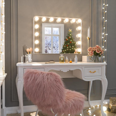 Keonjinn LED Makeup Hollywood Vanity Mirror with 15/18 LED Lights