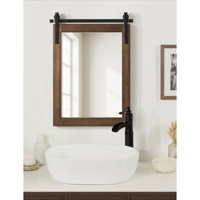 Kate and Laurel Cates Rustic Rectangular Wall Mirror