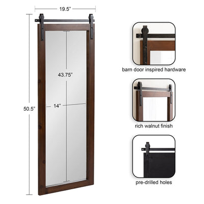 Kate and Laurel Cates Rustic Rectangular Wall Mirror