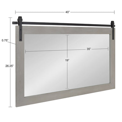 Kate and Laurel Cates Rustic Rectangular Wall Mirror