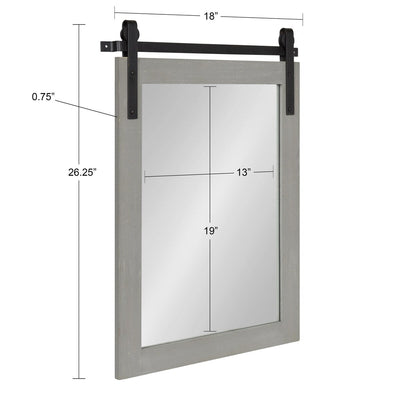 Kate and Laurel Cates Rustic Rectangular Wall Mirror
