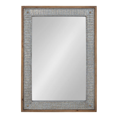 Kate and Laurel Deely Wood and Metal Wall Mirror