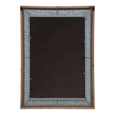 Kate and Laurel Deely Wood and Metal Wall Mirror