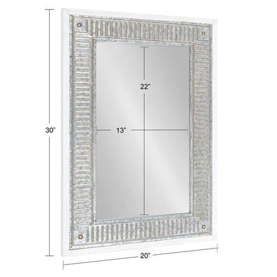 Kate and Laurel Deely Wood and Metal Wall Mirror