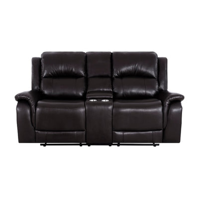 Leather Manual Recliner Sofa Collection for Living Room Leather Reclining Furniture for Home Office Living Room