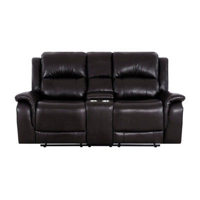 Leather Manual Recliner Sofa Collection for Living Room Leather Reclining Furniture for Home Office Living Room