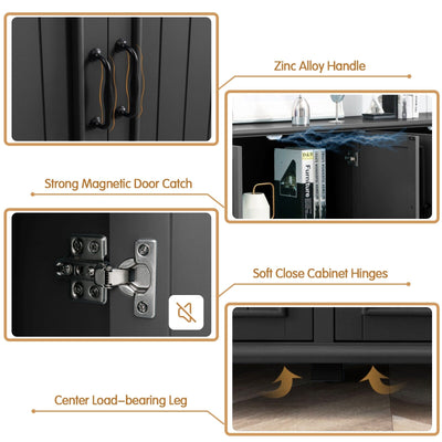 Kitchen Sideboard Coffee Bar Cabinet Accent Storage Cabinet