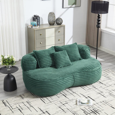 Lazy Sofa Durable Comfort Lounger High Back Bean Bag Chair Couch for Adults and Kids - 2 Seat