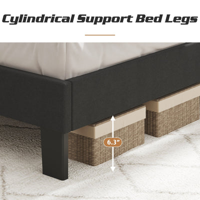 Lifezone Adjustable Queen Size Upholstered Platform Bed Frame