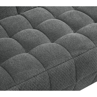 Liyasi 2 Seater Full Compression Sofa Beige Lychee Velvet No Assembly Required