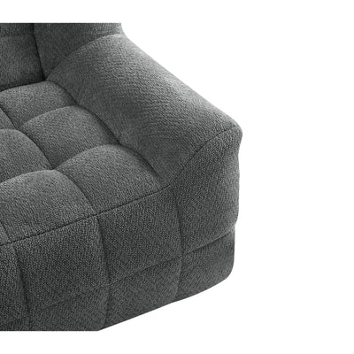 Liyasi 2 Seater Full Compression Sofa Beige Lychee Velvet No Assembly Required