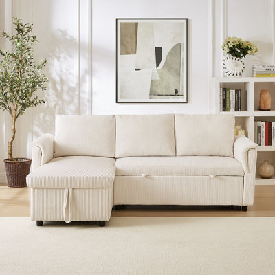 Loveseat Sofa with Chaise Lounge L-Shaped Modular Convertible Sofa with Storage Chaise
