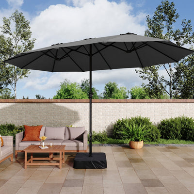 MAISON ARTS 15ft Double-Sided Patio Extra Large Twin Umbrella with Base Included