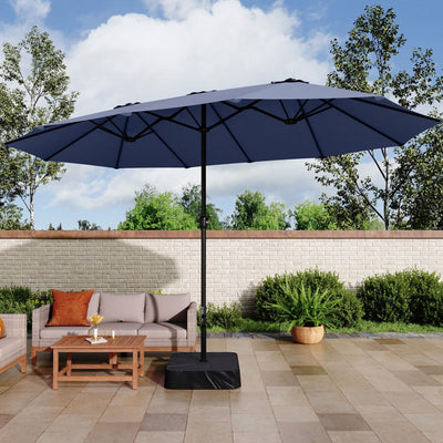 MAISON ARTS 15ft Double-Sided Patio Extra Large Twin Umbrella with Base Included
