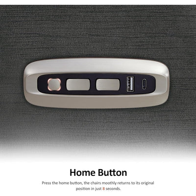 MCombo Zero Wall-Hugger Power Recliner Chair with Adjustable Headrest, Perfect for Small Spaces and RV, Fabric ST257