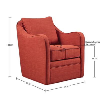 Madison Park Betty Upholstered Swivel Curved Armchair
