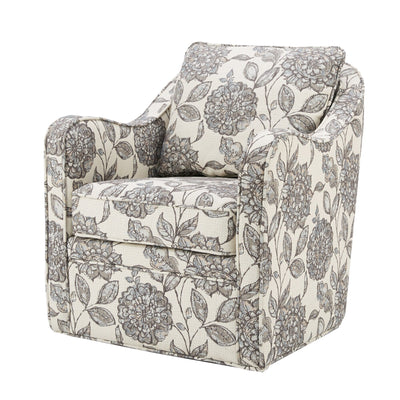 Madison Park Betty Upholstered Swivel Curved Armchair