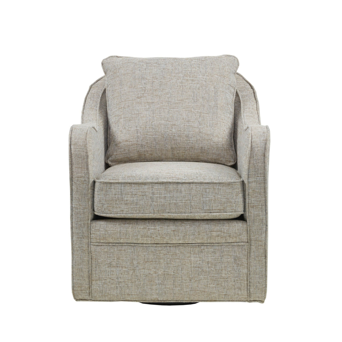 Madison Park Betty Upholstered Swivel Curved Armchair