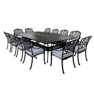 Manasquan 13-piece Gunmetal Aluminum Dining Set by Havenside Home