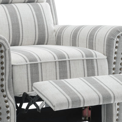 Manual Pushback Recliner Chairs with Nailhead Trim