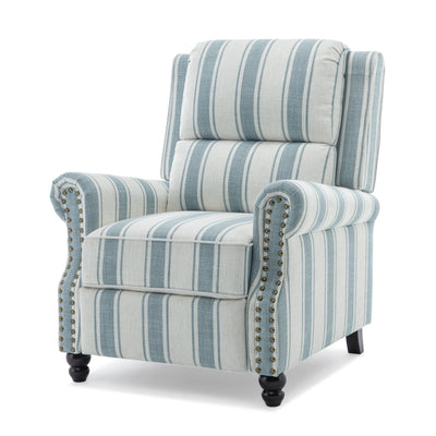 Manual Pushback Recliner Chairs with Nailhead Trim