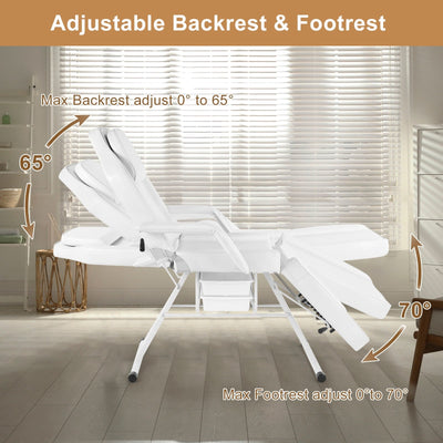 Massage Salon Tattoo Chair Spa Salon Facial Bed Beauty White