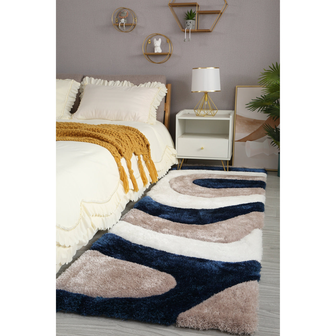 Mateos Shag Abstract Designed Area Rug