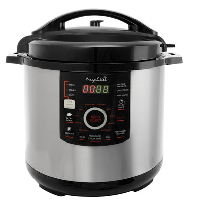 Megachef 12-quart Steel Digital 15-preset Pressure Cooker