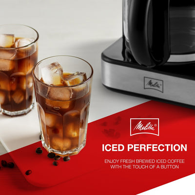 Melitta Aroma Tocco Plus 12-cup Hot and Iced Drip Coffee Maker with Glass Carafe and Touch Control Display