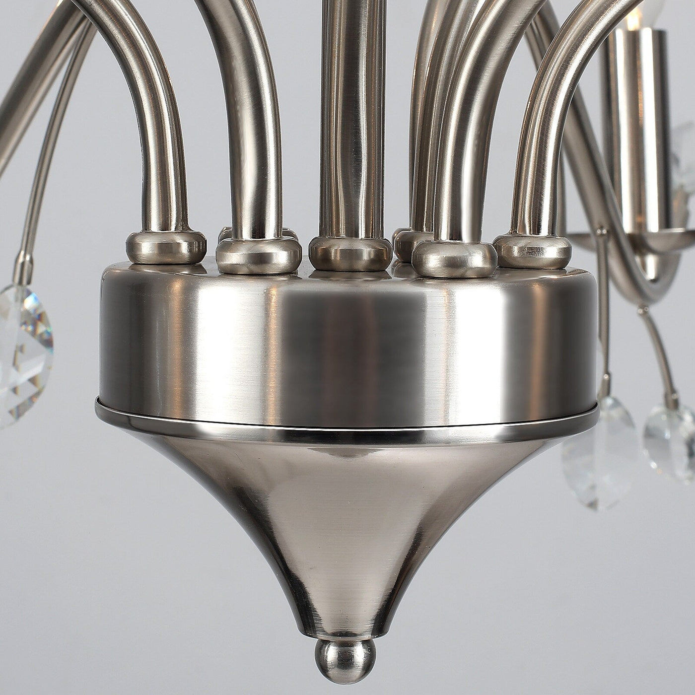 Farmhouse Retro Tree Branch Crystal Chandelier Candle-Style Pendant Light