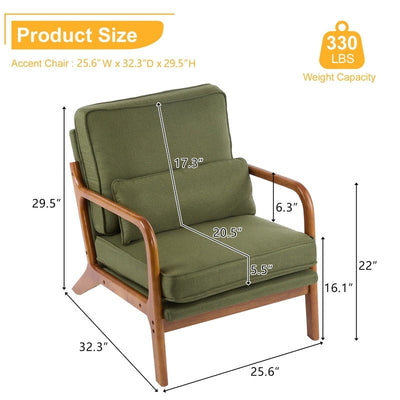 Mid Century Modern Upholstered Accent Chair