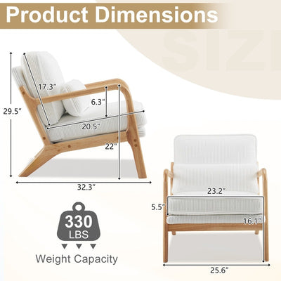 Mid Century Modern Upholstered Accent Chair