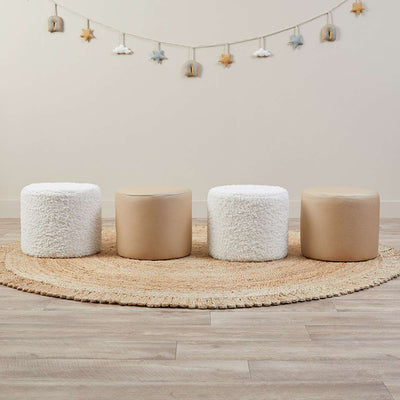 Mini Moo Sherpa Stool - Set of 2