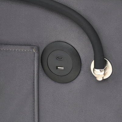 Modern 70.86 3 in 1 Single Convertible Sofa Bed with Adjustable Back and USB Charging Port for Living Room