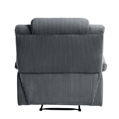 Modern Corduroy Manual Recliner Chair, Lounger Adjustable Recliners with Wide Armrest