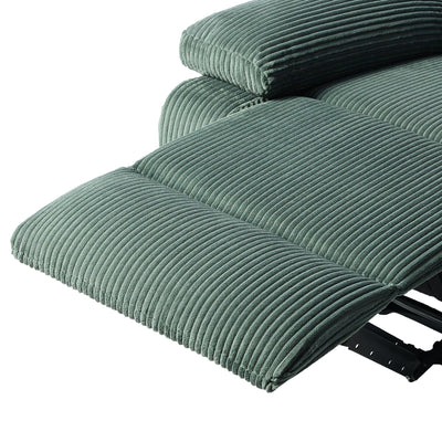 Modern Corduroy Manual Recliner Chair, Lounger Adjustable Recliners with Wide Armrest