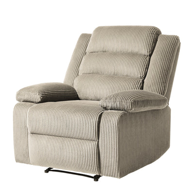 Modern Corduroy Manual Recliner Chair, Lounger Adjustable Recliners with Wide Armrest