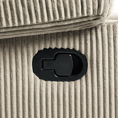 Modern Corduroy Manual Recliner Chair, Lounger Adjustable Recliners with Wide Armrest