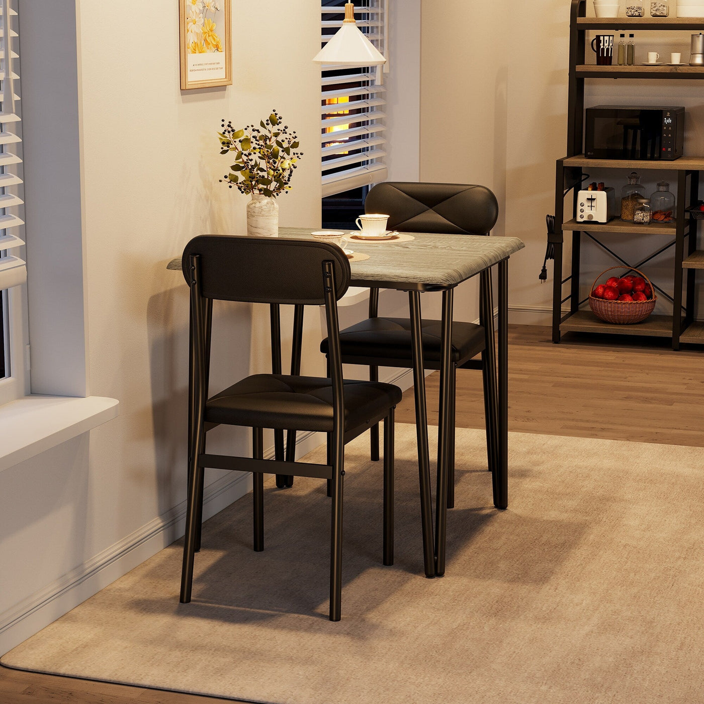 Modern kitchen Dinner Table Set for Dining Room - 3-Piece