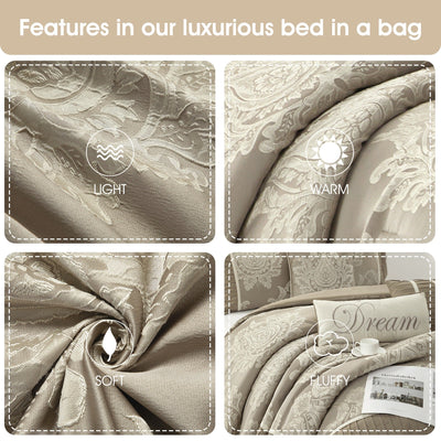 Nanshing Tiana 7 Piece Traditional Damask Comforter Set