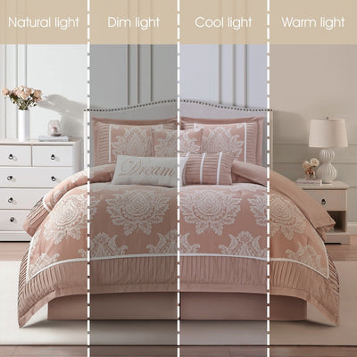 Nanshing Tiana 7 Piece Traditional Damask Comforter Set