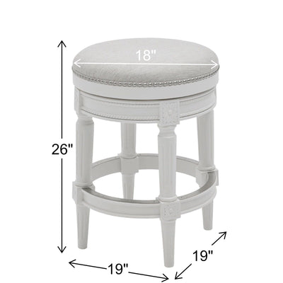 New Ridge Home Goods Chapman Backless Swivel 26 Counter-Height Bar Stool - Counter Height