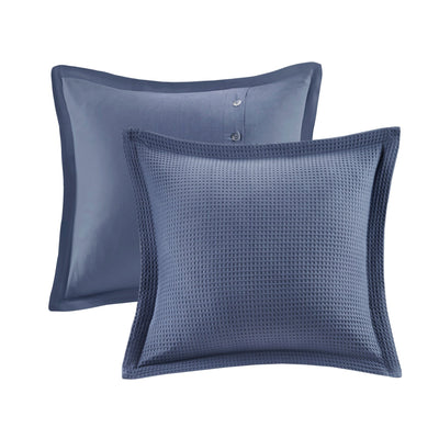 Noble Blue Cotton Oversized Comforter Set by Madison Park Signature