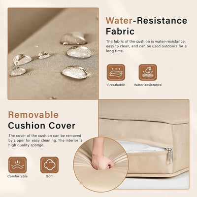 Nuon 4-Piece/5Piece Outdoor Patio Conversation Set Wicker Daybed Set with Canopy by Havenside Home