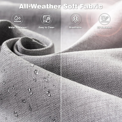 OVIOS 8-piece Patio Wicker Furniture Swivel Chair Set