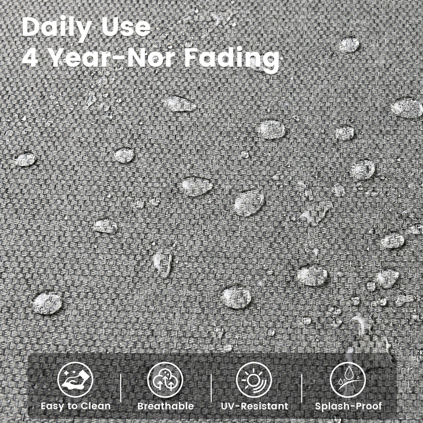 OVIOS 9 Pieces Outdoor Wicker Swivel Chair Set With Fire Table