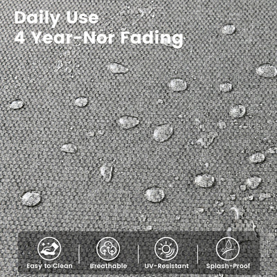 OVIOS 9 Pieces Outdoor Wicker Swivel Chair Set With Fire Table